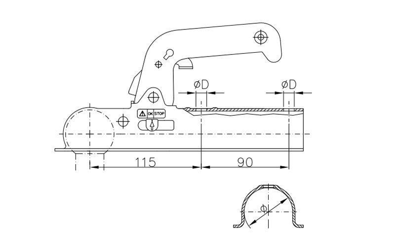 KKWW8_SK56952a7e15328 Winterhoff WW 8-C Kugelkupplung, Ø 70 mm bis 800 kg