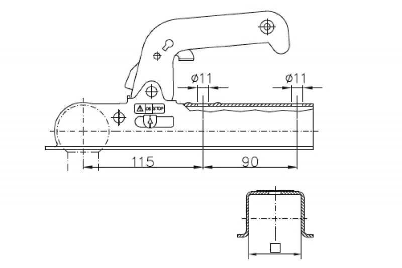 1393326924_1034 Kugelkupplung, Winterhoff WW 8-E, Vkt. 50 mm bis 800 kg